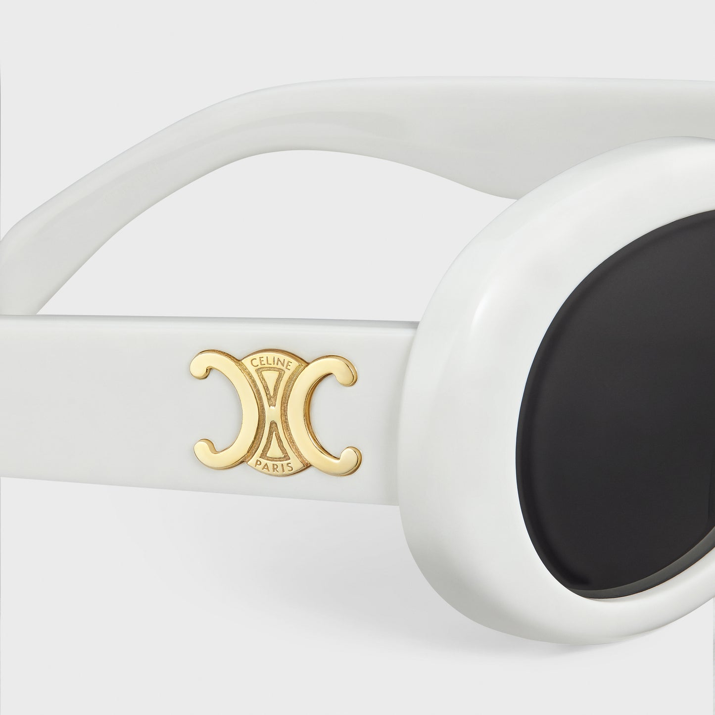 CELINE TRIOMPHE 01 Oval White Sunglasses CL40194