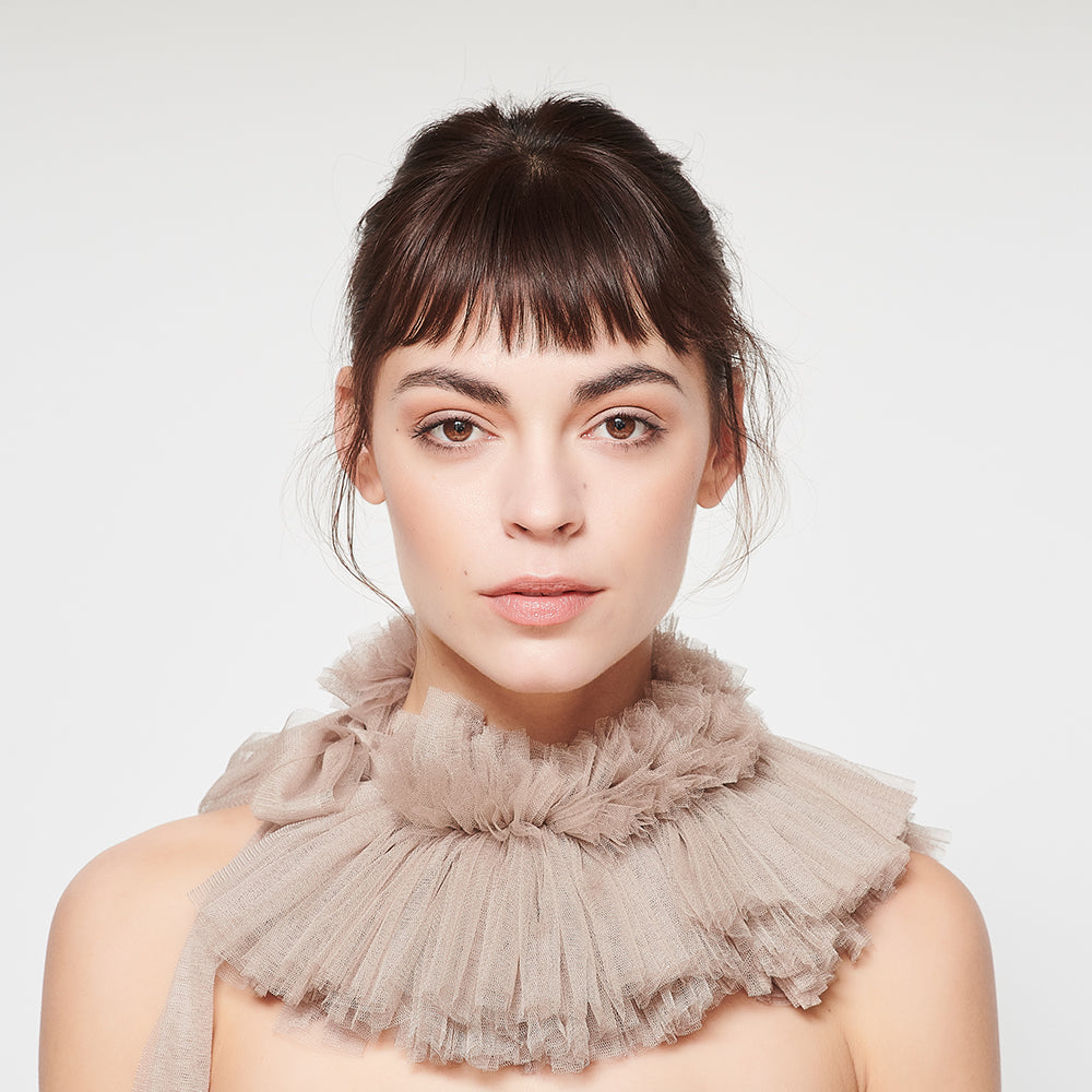 Catherine Osti NAOMI Collar with Silk Tulle Ruffles