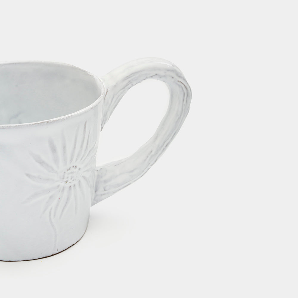 Astier de Villatte Fleurs Cup with Handle (Daisy & Sunflower) TSSFLR1