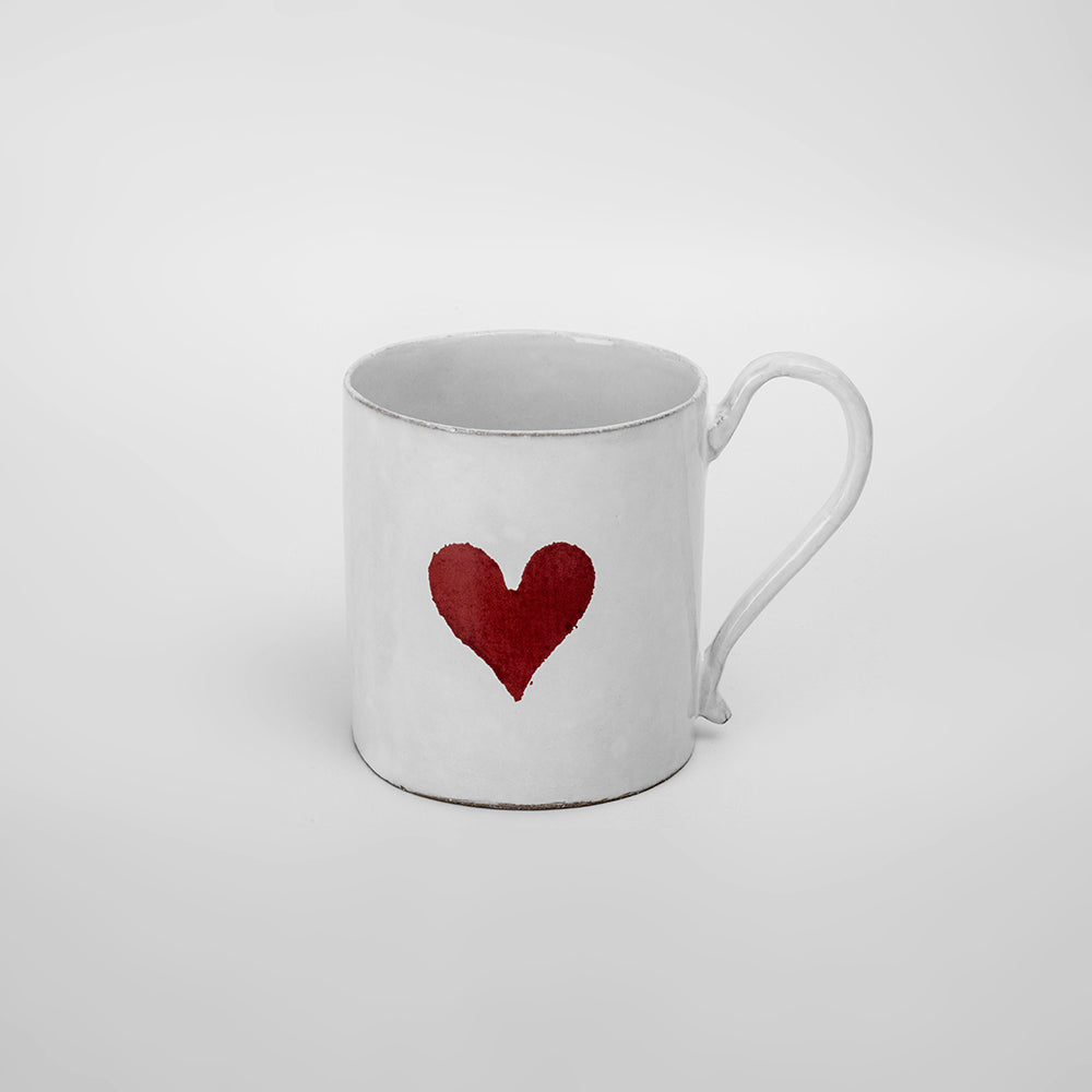 Astier de Villatte Red Heart Mug TSSJHN18