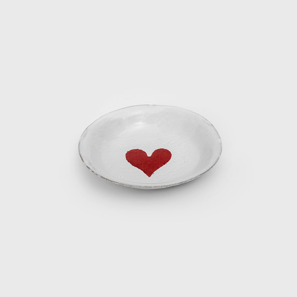 Astier de Villatte Red Heart Dish SSCJHN10