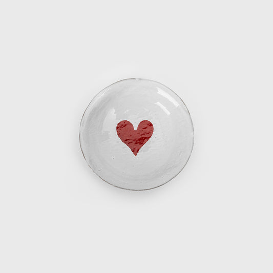 Astier de Villatte Red Heart Dish SSCJHN10