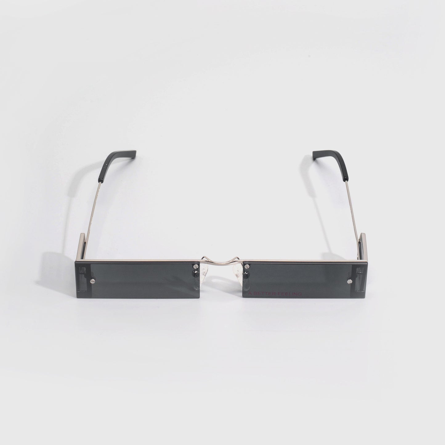 A BETTER FEELING 1EIGHTY BLACK Rectangular Metal Sunglasses