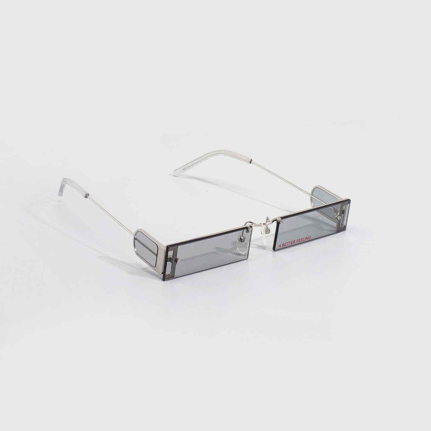 A BETTER FEELING 1EIGHTY SMOKE Rectangular Metal Sunglasses