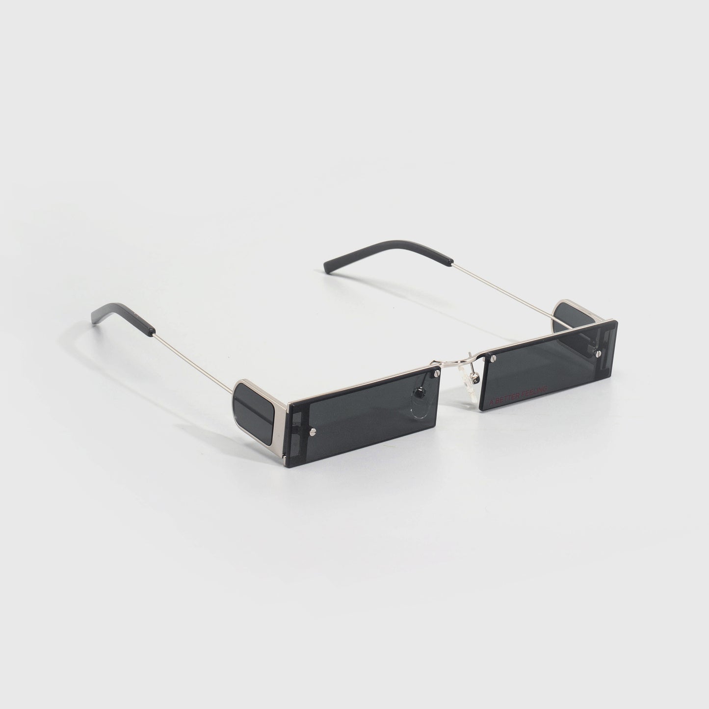 A BETTER FEELING 1EIGHTY BLACK Rectangular Metal Sunglasses