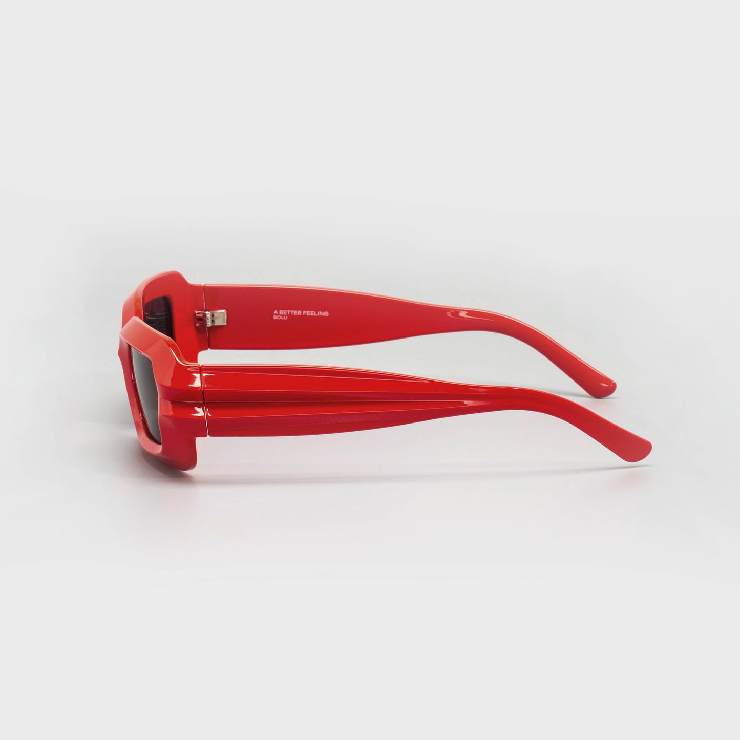 A BETTER FEELING BOLU RED Niche Thick Frame Sunglasses