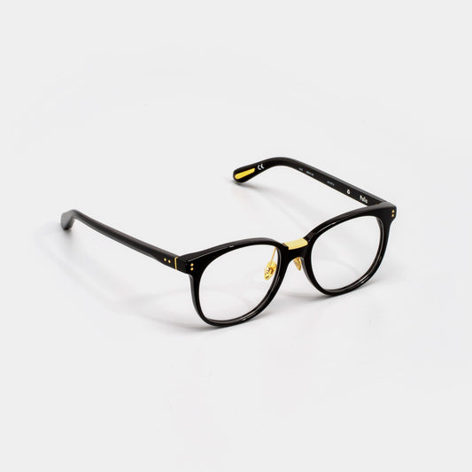 LINDA FARROW Round Black Eyeglasses LFL1277