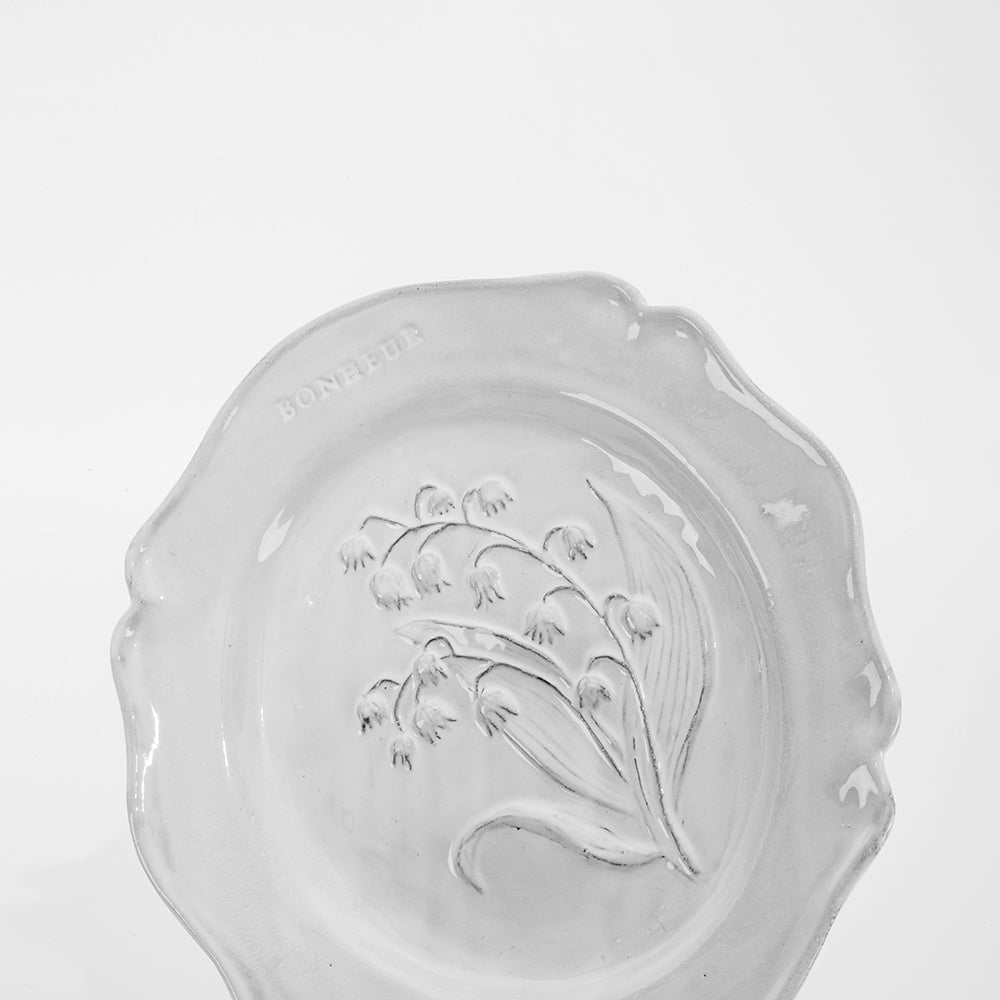 Astier de Villatte Dessert Plate (Lily of The Valley) ASPFLR1