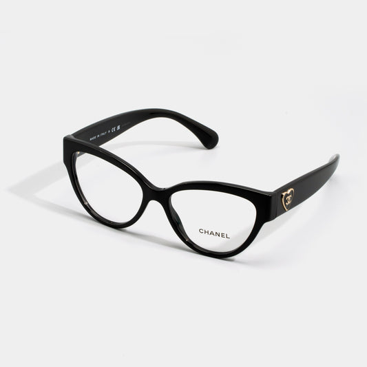 CHANEL Cat Eye Black Eyeglasses CH3436