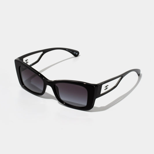 CHANEL Rectangle Black Sunglasses CH5430