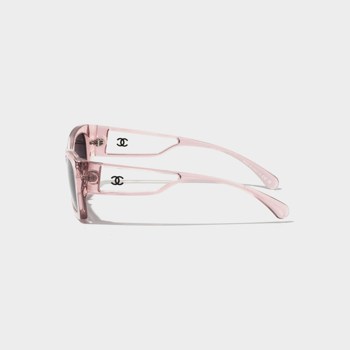 CHANEL Rectangle Transparent Pink Sunglasses CH5430