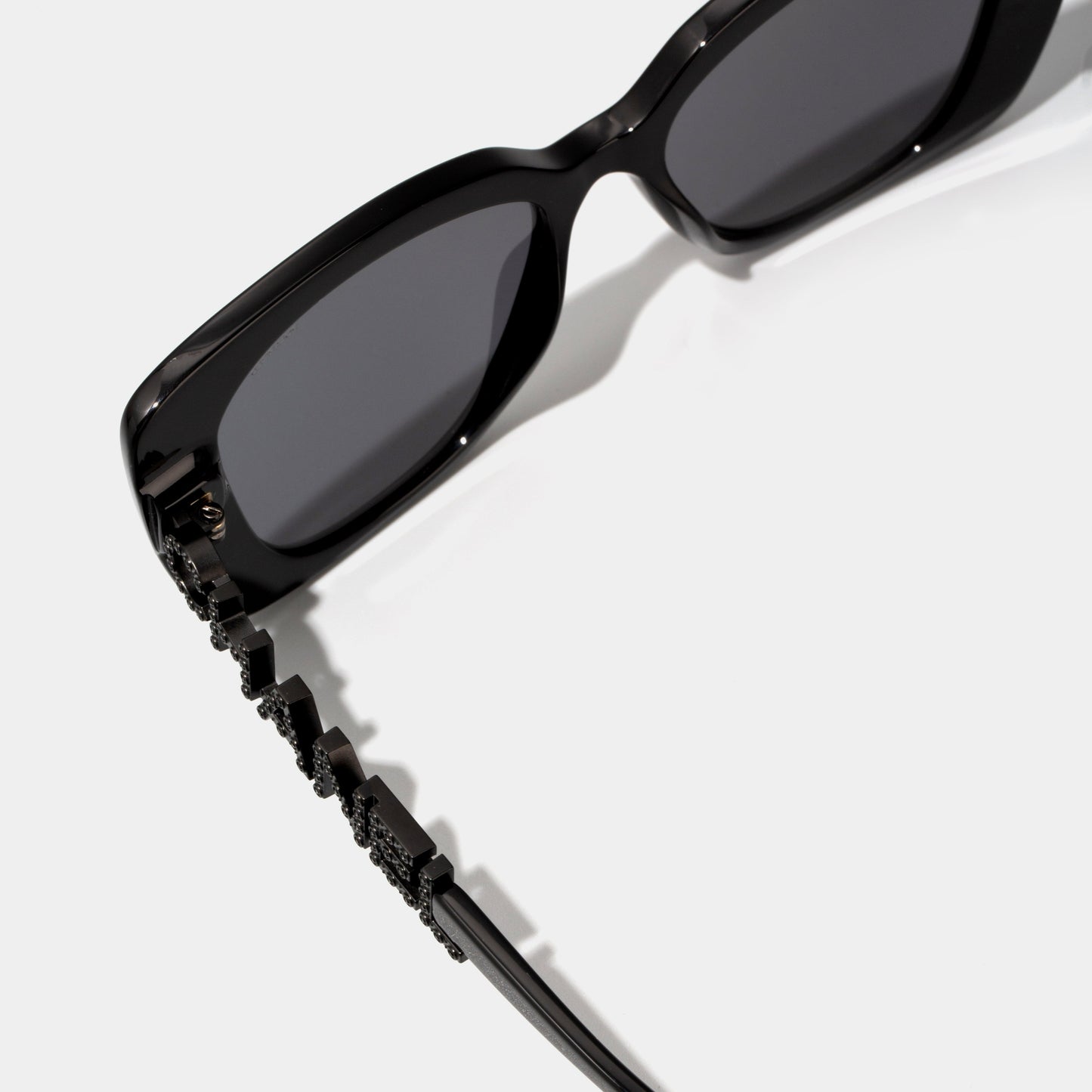 CHANEL Square Black & Black Diamanté Sunglasses CH5422