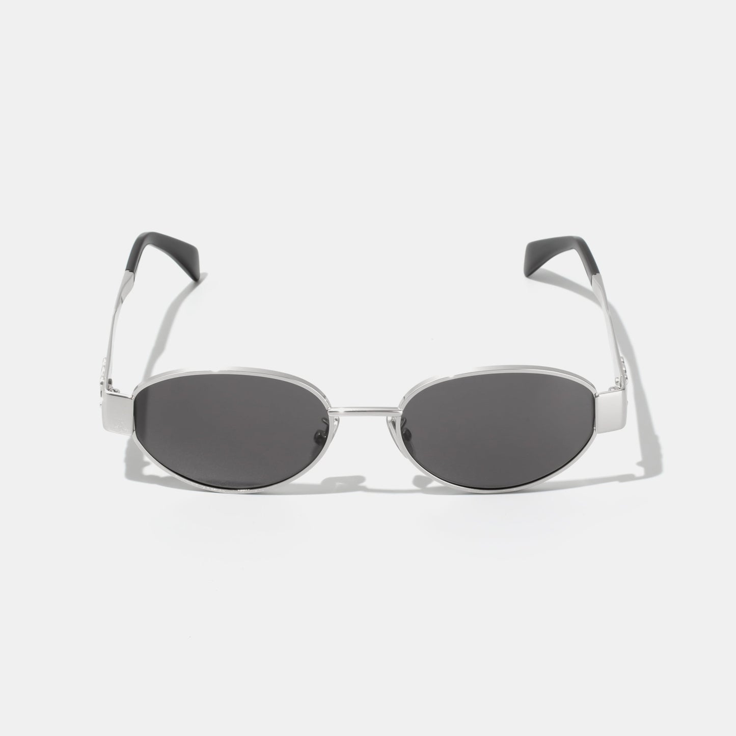 CELINE TRIOMPHE METAL 01 Oval Silver/Grey Sunglasses CL40235