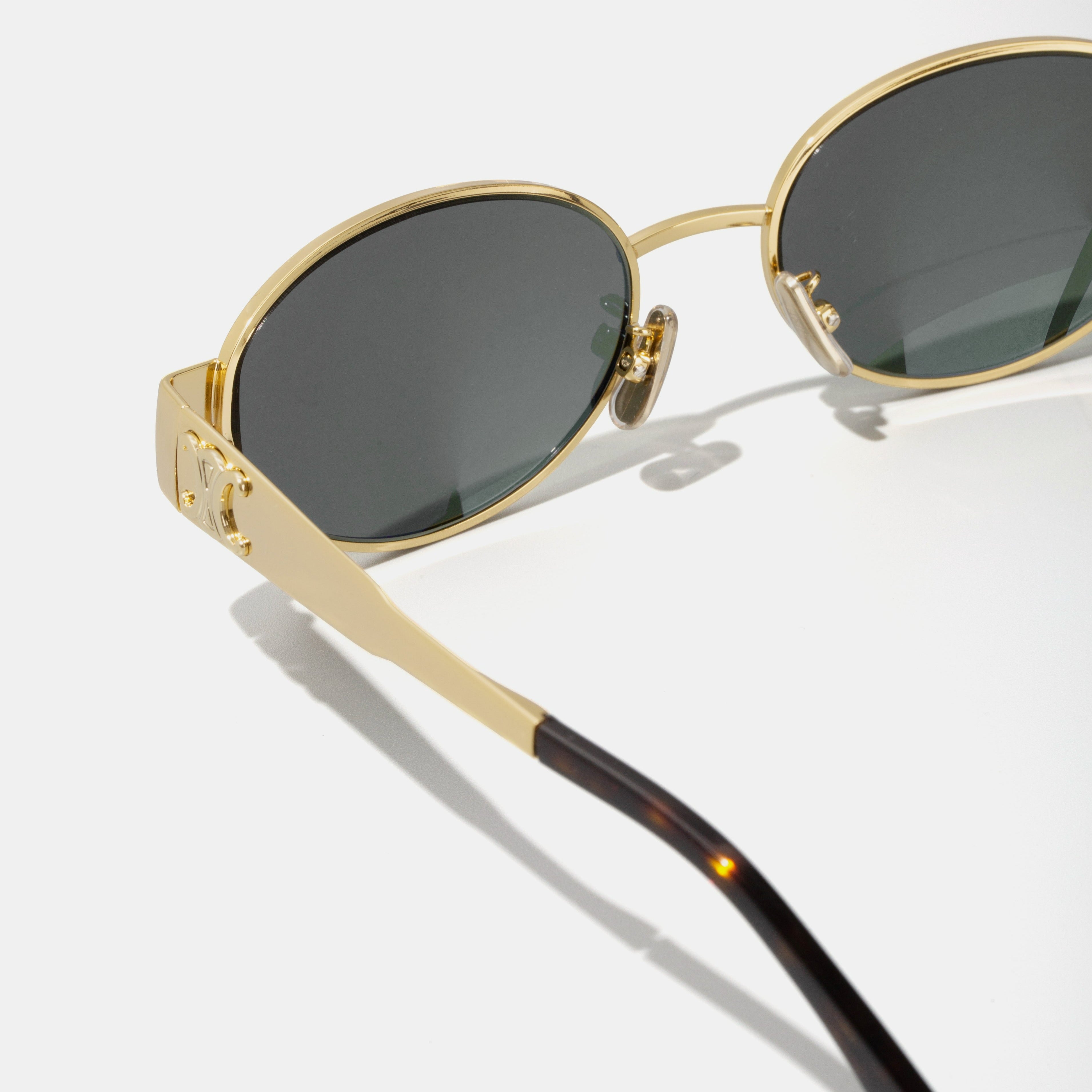 Celine black clearance and gold aviators