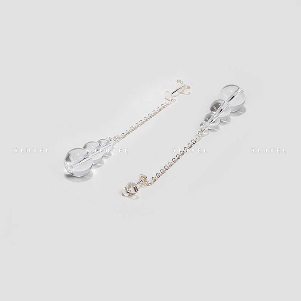 Saskia Diez Short Drop Crystal Earrings