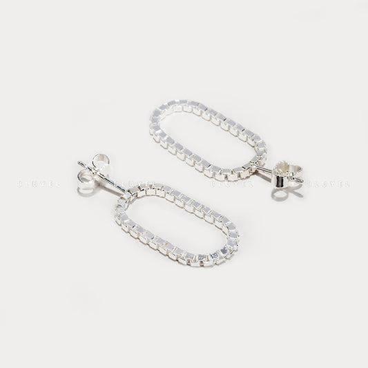 Saskia Diez Silver Short Loop Earrings