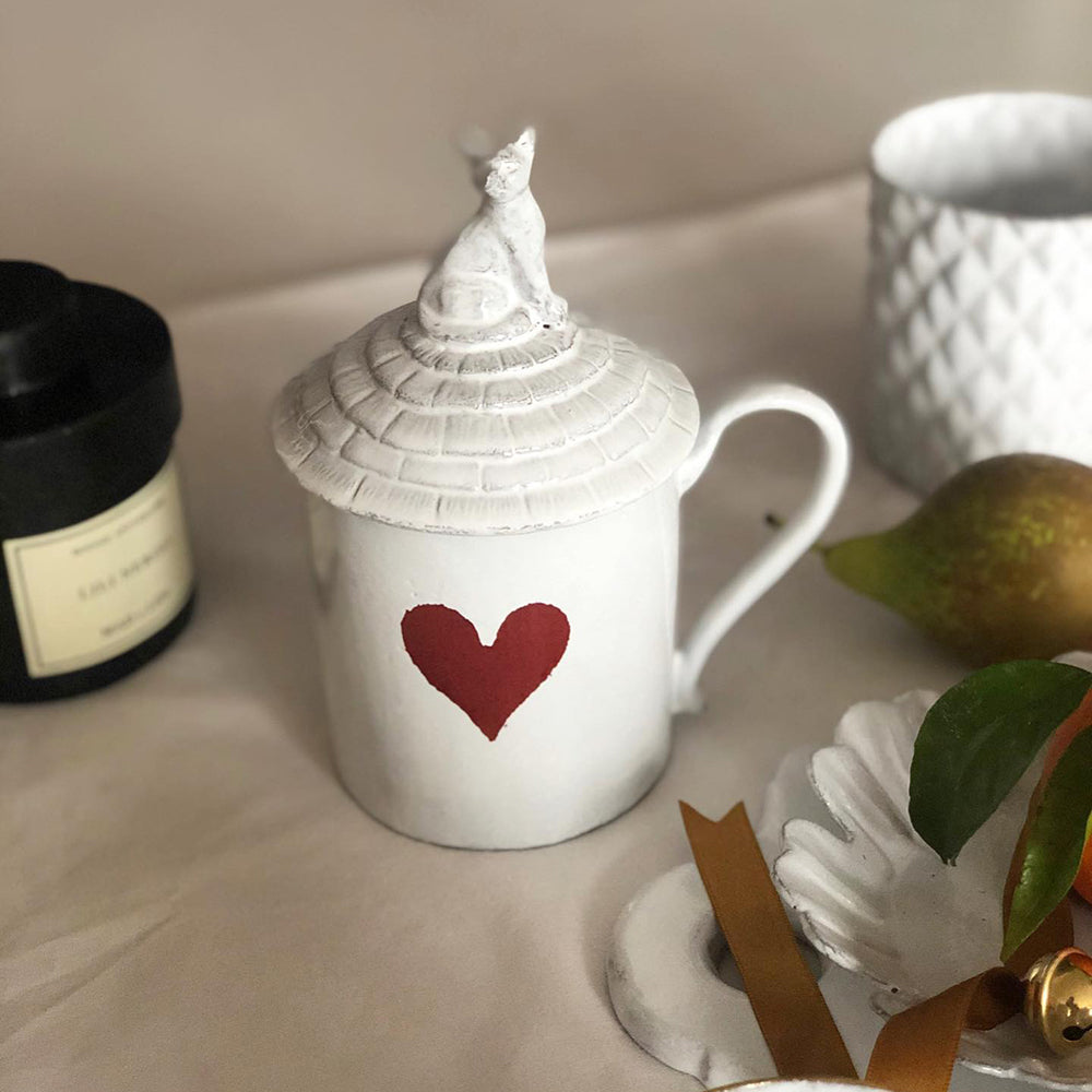 Astier de Villatte Red Heart Mug TSSJHN18