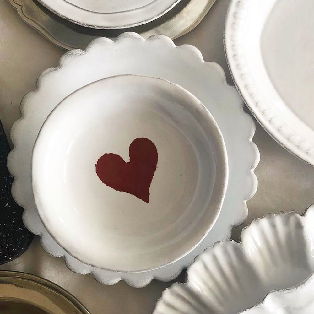 Astier de Villatte Red Heart Dish SSCJHN10