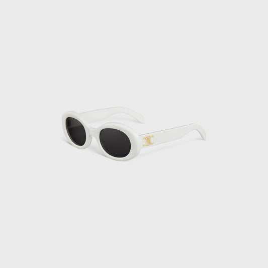 CELINE TRIOMPHE 01 Oval White Sunglasses CL40194