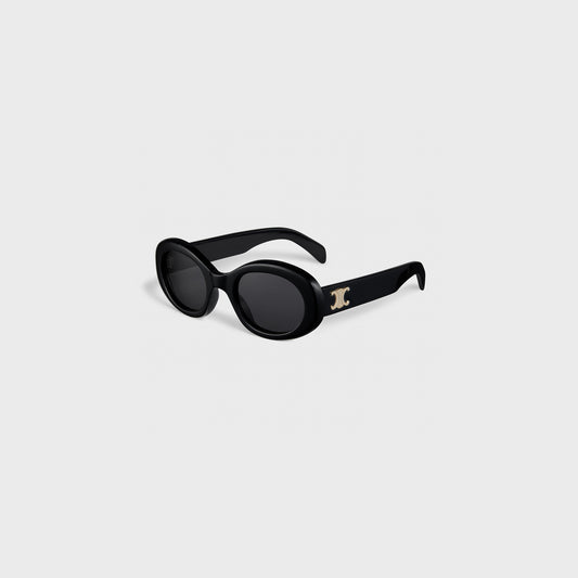 CELINE TRIOMPHE 01 Oval Black Sunglasses CL40194