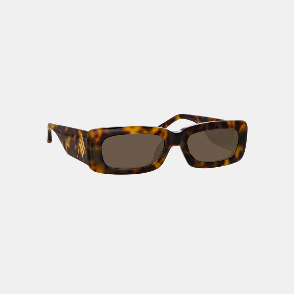 THE ATTICO x LINDA FARROW Mini Marfa Havana Square Sunglasses ATTICO16