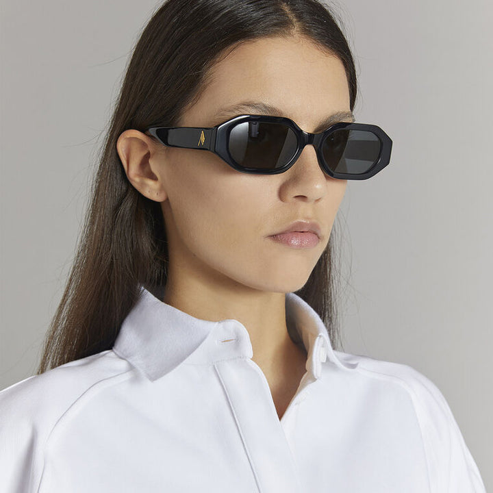 THE ATTICO x LINDA FARROW Irene Black Square Sunglasses ATTICO14