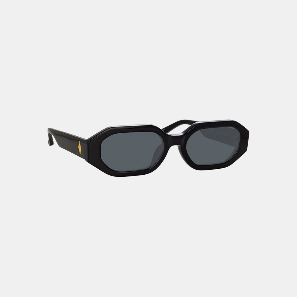 THE ATTICO x LINDA FARROW Irene Black Square Sunglasses ATTICO14