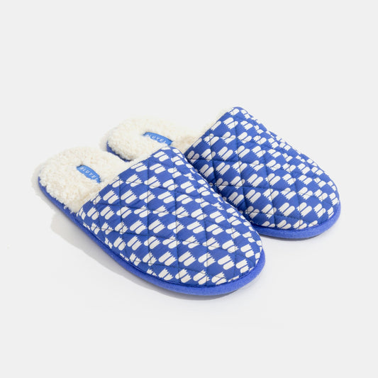 BLUYEL Full Logo Print Flat Indoor Shoes