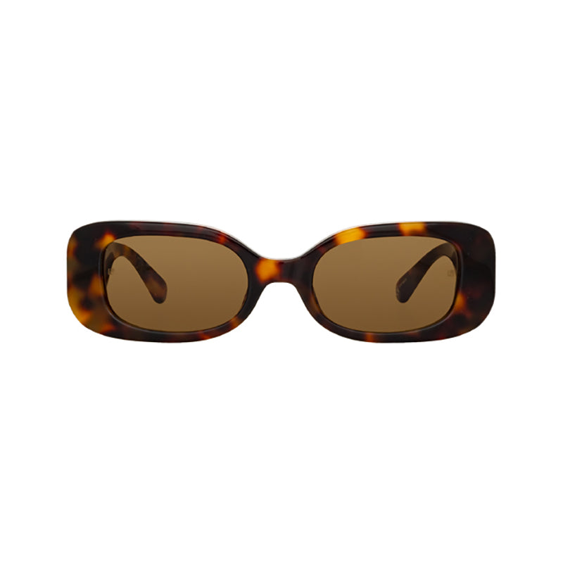 LINDA FARROW Rectangle Black/Tortoiseshell Sunglasses LFL1117